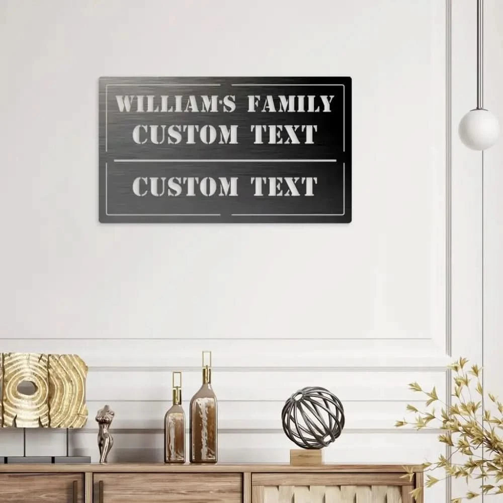 Personalized Metal Sign Metal Sign Family Bar and Grill Sign - Personalized Decor - Wall Art - Personalized Gifts