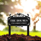 Personalized Metal Yard Sign Stake - Address Metal Yard Sign - Yard Sign - Front Door Iron Stake | GearViral
