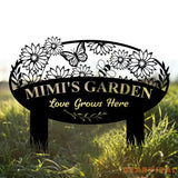 Personalized Mimi Garden Love Grows Here Metal Sign Flower Sign with Stakes Gift for Grandma - Gearviral