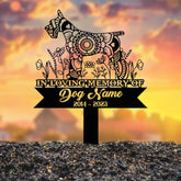 Personalized Miniature Schnauzer Mandala Garden Stake Zentangle Yard Art Dog Memorial Sign Outdoor Decor Pet Loss