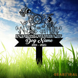 Personalized Miniature Schnauzer Mandala Garden Stake Zentangle Yard Art Dog Memorial Sign Outdoor Decor Pet Loss