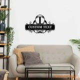 Personalized Monogram Letters LED Sign - Family name Metal Address Sign - House number Hanging Address - Wall Art