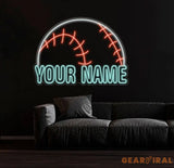 Personalized Name Baseball Neon Sign Kids Room Decor Gift for Baseball Player Coach Gifts For Baseball Lover Nursery