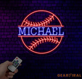 Personalized Name Baseball Neon Sign Kids Room Decor Gift for Baseball Player Coach Gifts For Baseball Lover Nursery