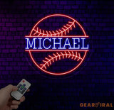 Personalized Name Baseball Neon Sign Kids Room Decor Gift for Baseball Player Coach Gifts For Baseball Lover Nursery