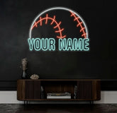 Personalized Name Baseball Neon Sign Kids Room Decor Gift for Baseball Player Coach Gifts For Baseball Lover Nursery