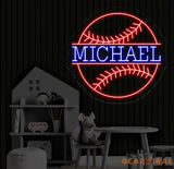 Personalized Name Baseball Neon Sign Kids Room Decor Gift for Baseball Player Coach Gifts For Baseball Lover Nursery