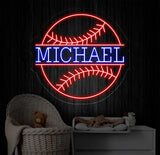 Personalized Name Baseball Neon Sign Kids Room Decor Gift for Baseball Player Coach Gifts For Baseball Lover Nursery