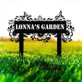 Personalized Name Butterfly Garden Sign Custom Butterfly Metal Garden Sign Personalized Metal Gardening Gift Custom