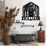 Personalized Name Police Sign for Home Metal Wall Art Police Officer Gifts for Men Police Gifts Metal Sign Police Badge