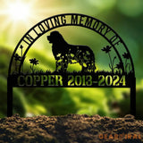 Personalized Newfoundland Dog Memorial Stake Pet Grave Marker with Stake Remembrance Sign Pet Loss Sympathy Gift