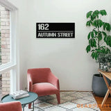 Personalized Number Metal Address Sign - Last Name Initial Hanging - Personalize Metal Led Sign - Address Number Sign