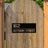 Personalized Number Metal Address Sign - Last Name Initial Hanging - Personalize Metal Led Sign - Address Number Sign