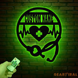 Personalized Nurse Metal Sign RN LPN CNA Gifts Mother’s Day Gift for Nurses Custom Family Name Sign Doctor Gift Nurse