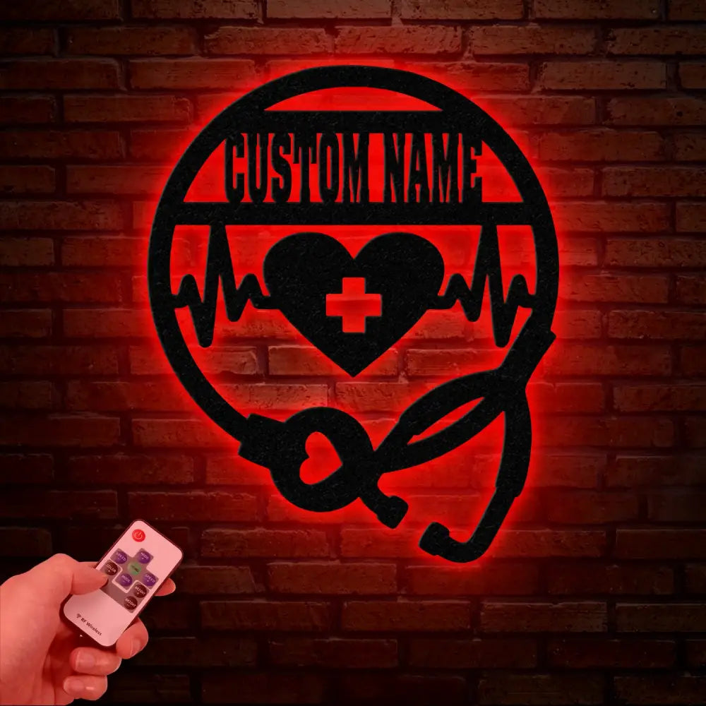 Personalized Nurse Metal Sign RN LPN CNA Gifts Mother’s Day Gift for Nurses Custom Family Name Sign Doctor Gift Nurse