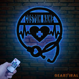 Personalized Nurse Metal Sign RN LPN CNA Gifts Mother’s Day Gift for Nurses Custom Family Name Sign Doctor Gift Nurse