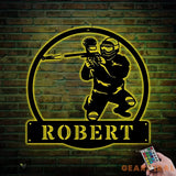 Personalized Paintball Metal Sign with LED Lights - Custom Paintball Monogram Metal Wall Art - Hobbies Gift - Birthday