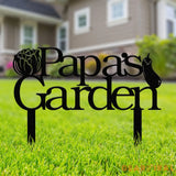 Personalized Papa Garden Sign With Stakes Custom Vegetable Garden Stake Vegetables Sign Gardeners Gift Garden Decor
