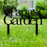 Personalized Papa Garden Sign With Stakes Custom Vegetable Garden Stake Vegetables Sign Gardeners Gift Garden Decor