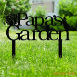 Personalized Papa Garden Sign With Stakes Custom Vegetable Garden Stake Vegetables Sign Gardeners Gift Garden Decor