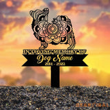 Personalized Papillion Mandala Garden Stake Zentangle Yard Art Dog Memorial Sign Outdoor Decor Pet Loss Sympathy Gift