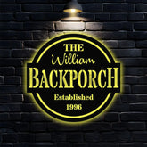 Personalized Patio Metal LED Sign - Custom Patio Welcome Sign - Personalize Patio Metal Sign - Patio Wall Decor