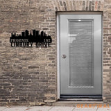 Personalized Phoenix city skyline Metal Address Sign Hanging Address Plaque house number Yard Outdoor Sign Garden Stake