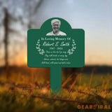 Personalized Photo Grave Marker - Temporary Outdoor Memorial Plaque Sympathy & Remembrance Sign Custom Grave Plaque for