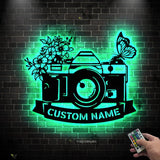 Personalized Photographer Metal Sign - Custom Camera Sign - Photo Studio Decor - Photographer Gift | GearViral