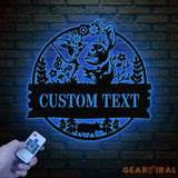 Personalized Pig Barn Metal Sign with Led Lights Pig Ranch Wall Art Pig Farm Sign Pig Wall Decor Farmer Name Sign