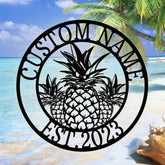Personalized Pineapple Metal Sign - Pineapple Gift - Custom Pineapple sign - Pineapple Sign | GearViral