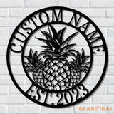 Personalized Pineapple Metal Sign - Pineapple Gift - Custom Pineapple sign - Pineapple Sign | GearViral