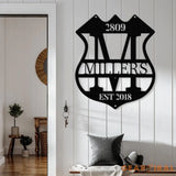 Personalized Police Sign for Home Metal Wall Art Police Officer Gifts for Men Police Gifts Metal Sign Police Badge