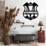 Personalized Police Sign for Home Metal Wall Art Police Officer Gifts for Men Police Gifts Metal Sign Police Badge