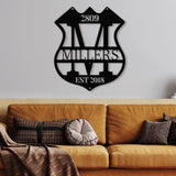 Personalized Police Sign for Home Metal Wall Art Police Officer Gifts for Men Police Gifts Metal Sign Police Badge