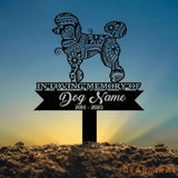 Personalized Poodle Mandala Garden Stake Zentangle Yard Art Dog Memorial Sign Outdoor Decor Pet Loss Sympathy Gift