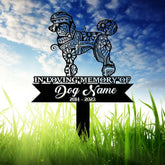 Personalized Poodle Mandala Garden Stake Zentangle Yard Art Dog Memorial Sign Outdoor Decor Pet Loss Sympathy Gift