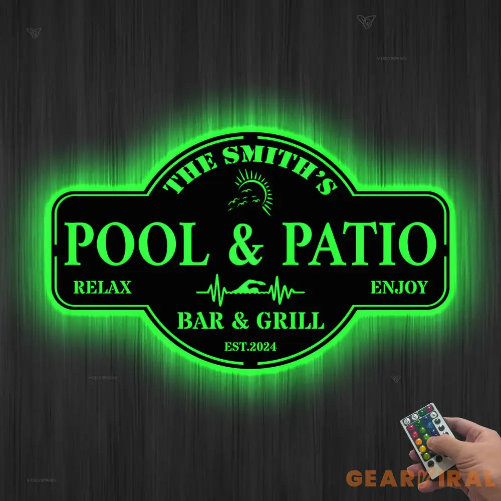 Personalized Pool & Patio Sign - Custom Pool Sign - Backyard Pool Decor - Swimming Pool Decor | GearViral