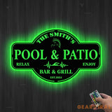 Personalized Pool & Patio Sign - Custom Pool Sign - Backyard Pool Decor - Swimming Pool Decor | GearViral