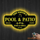 Personalized Pool & Patio Sign - Custom Pool Sign - Backyard Pool Decor - Swimming Pool Decor | GearViral