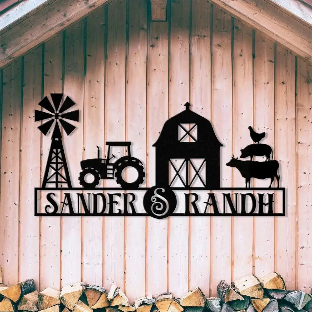 Personalized Ranch Entrance Signs Custom Metal Farm Sign Large Ranch Gate Signs Farm Signs with Family Name Metal Farm