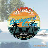 Personalized Retro Backyard Poolside Paradise Sign Custom Pool Sign Backyard Pool Decor Poolside Decor Swimming Pool