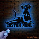 Personalized Rhodesian Ridgeback Dog Metal Wall Art Custom Name Sign Rhodesian Ridgeback Room Decor Unique Home Decor