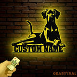 Personalized Rhodesian Ridgeback Dog Metal Wall Art Custom Name Sign Rhodesian Ridgeback Room Decor Unique Home Decor