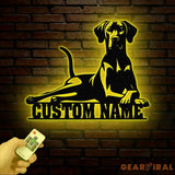 Personalized Rhodesian Ridgeback Dog Metal Wall Art Custom Name Sign Rhodesian Ridgeback Room Decor Unique Home Decor