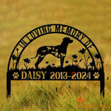 Personalized Rhodesian Ridgeback Memorial Stake - Custom Dog Grave Marker Pet Sympathy Gift Dog Name Sign Memorial