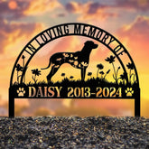 Personalized Rhodesian Ridgeback Memorial Stake - Custom Dog Grave Marker Pet Sympathy Gift Dog Name Sign Memorial