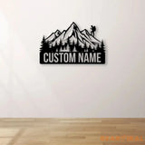 Personalized Rock Mountain Climbing Metal Wall Art With Lights Custom Male Rock Climber Sign Rock Climbing Lover Gift
