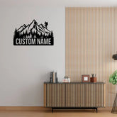 Personalized Rock Mountain Climbing Metal Wall Art With Lights Custom Male Rock Climber Sign Rock Climbing Lover Gift