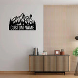 Personalized Rock Mountain Climbing Metal Wall Art With Lights Custom Male Rock Climber Sign Rock Climbing Lover Gift